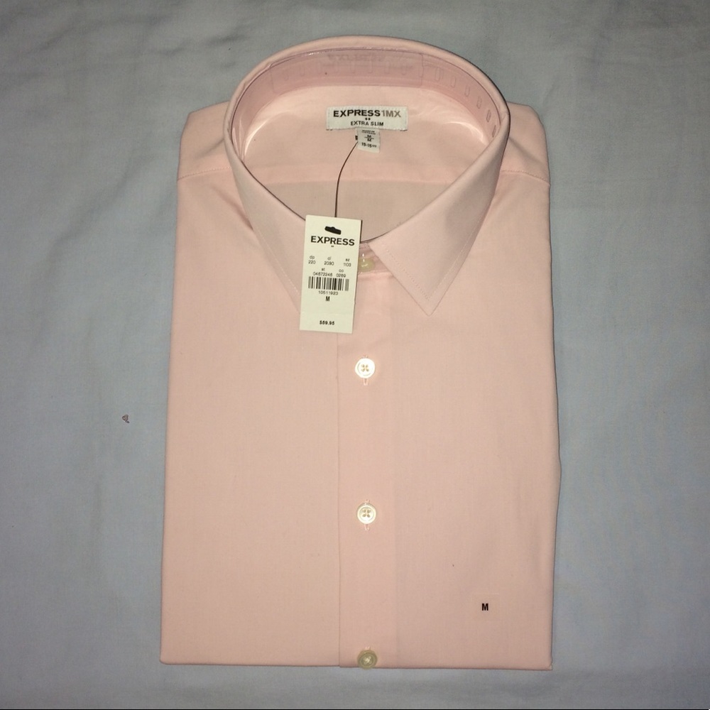 Express Slim Button Down Light Pink Men’s shirt